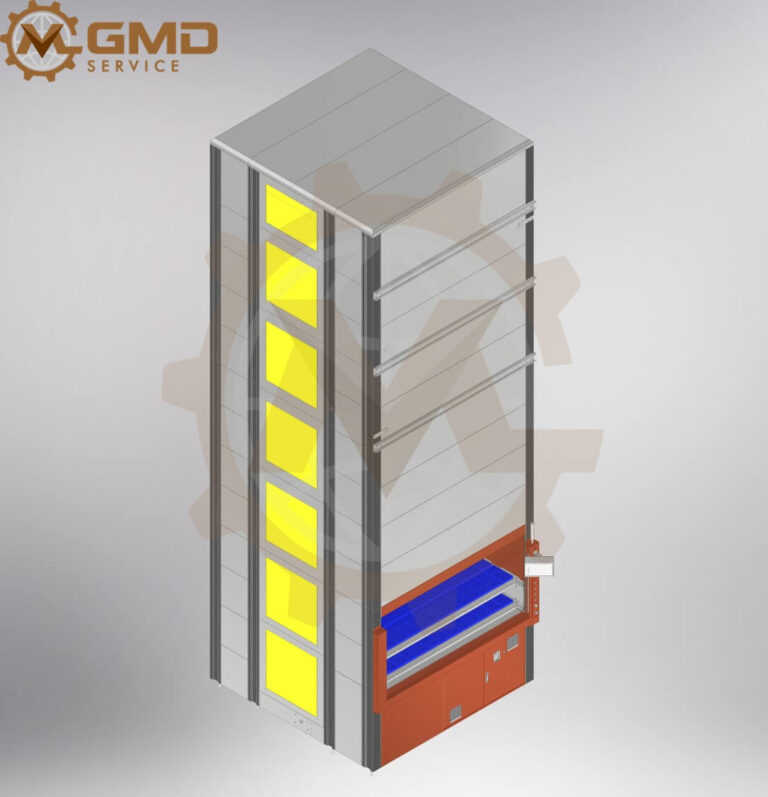Modular Warehouse System Design for Automated Vertical Storage