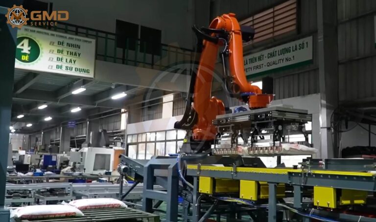 Automated Robotic Bag Palletizing System – GMD Engineering