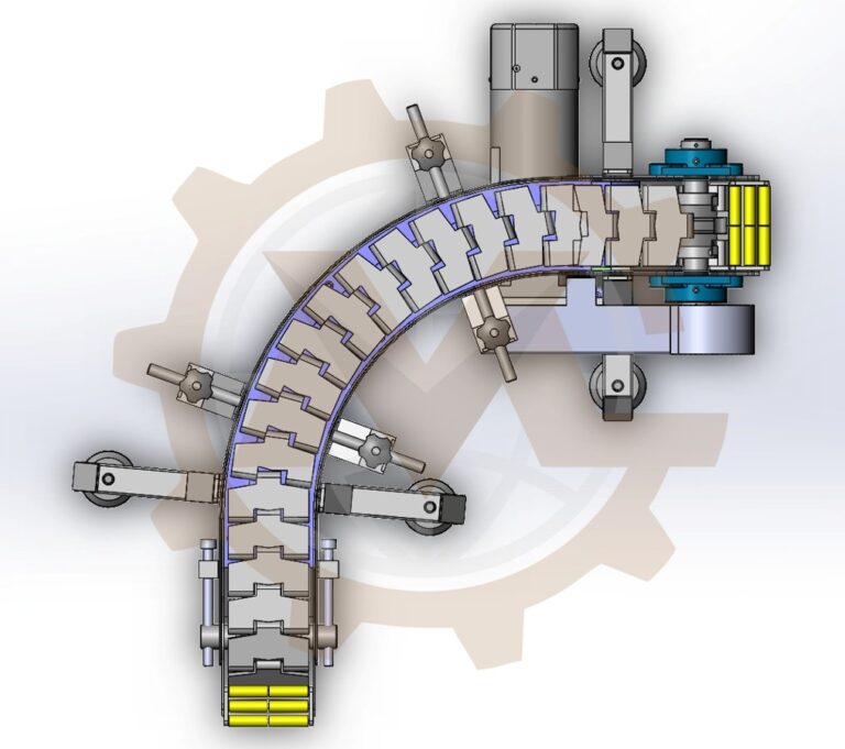 Custom Curved Tabletop Chain Conveyor Design