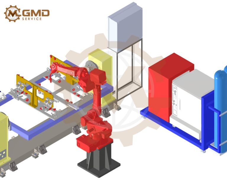 Semi-Automatic Robotic Welding Station for Metal Frame Production