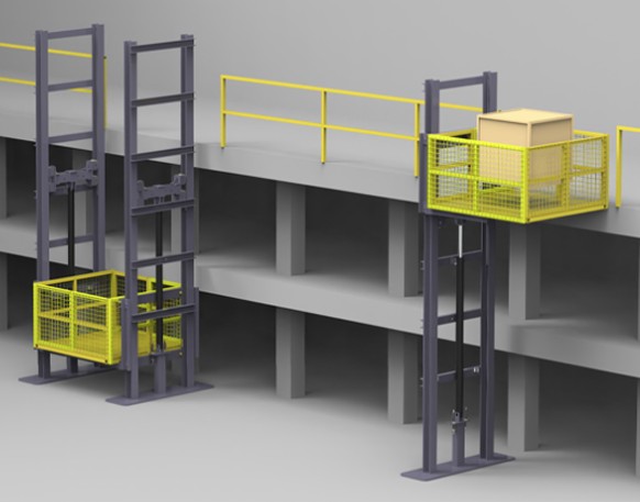 3D CAD view of a custom industrial machine designed by GMD Services