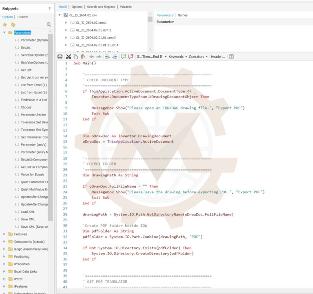 Custom iLogic Rules and Programming